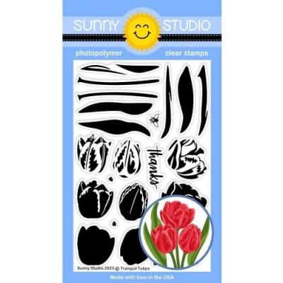 Sunny Studio Clear Stamps - Tranquil Tulips
